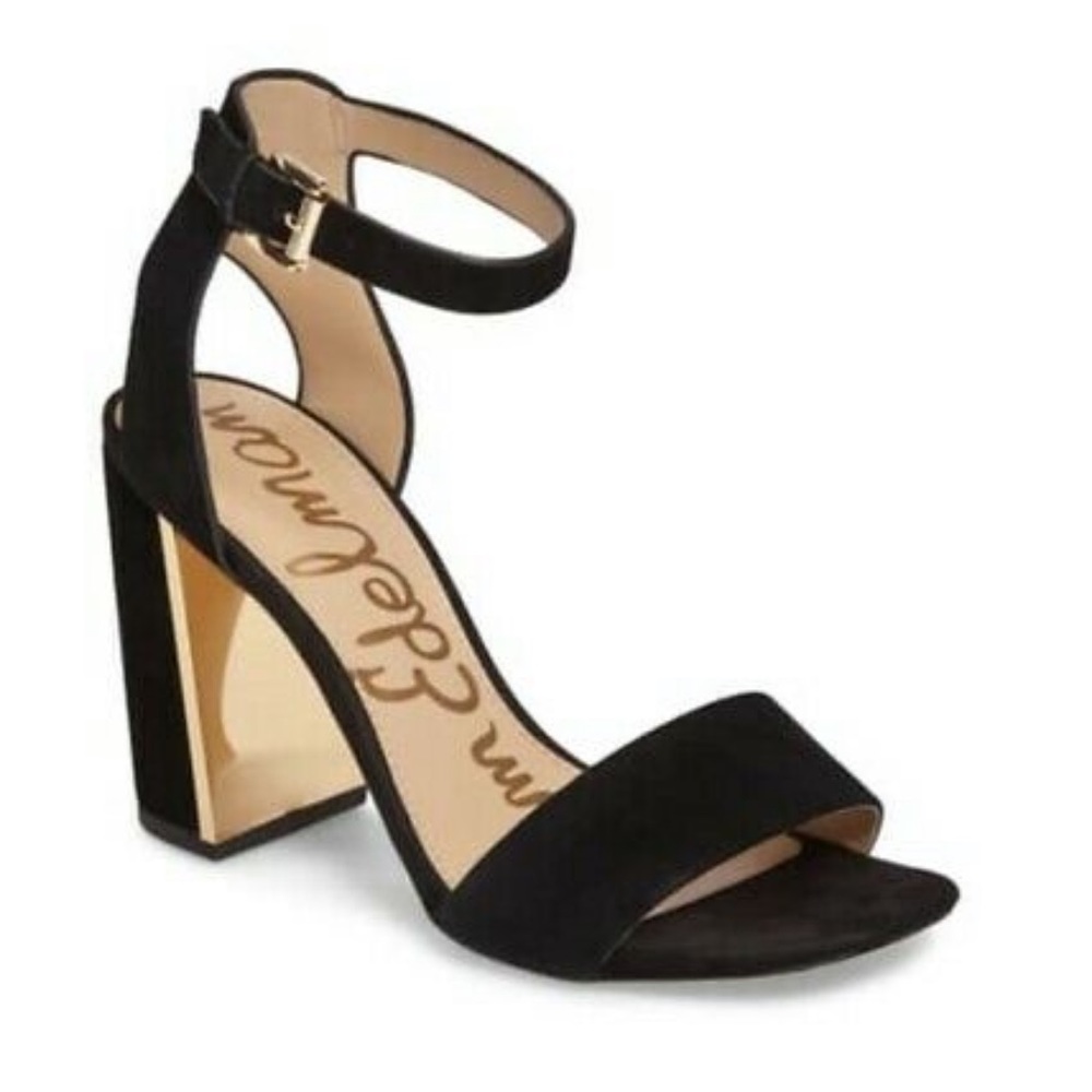 Sam Edelman Synthia Black Suede Block Heel 8